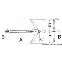 Anchor Admiralty hot galvanized steel