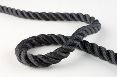 Polyester twisted rope black color ф8-26mm