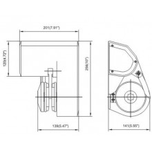 Horizontal anchor windlass 12V 600/900W inox