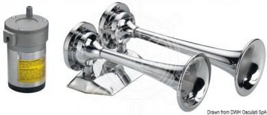 Trumpet chromed brass 12/24V 123dB