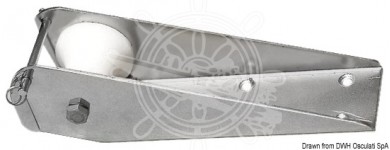 Bow roller inox 57mm