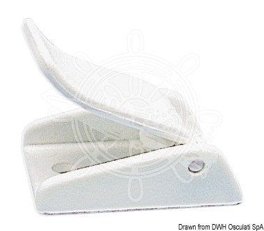 White plastic buckle