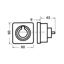 Power socket 12V watertight