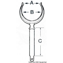 Chrome Brass Rowlock
