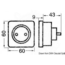 Schuko power socket 