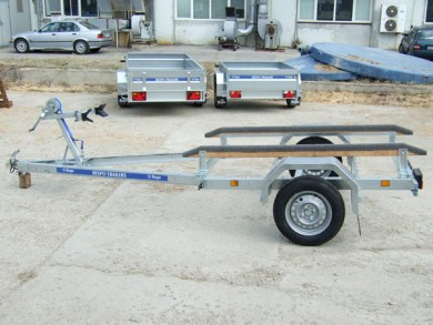 Trailer for inflatable or RIB boat