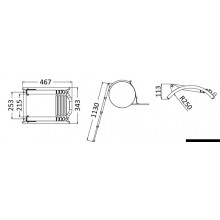 Boarding ladder for inflatable boats inox