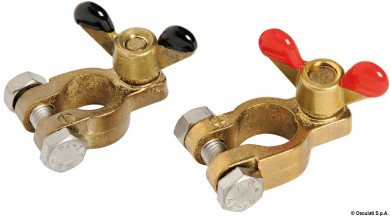  Clip pair for batteries, made of bronze 