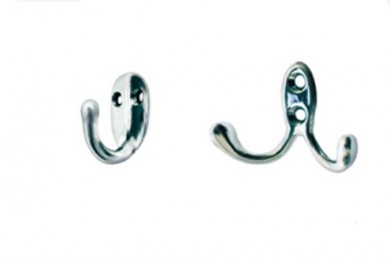Chrome plated coat hook