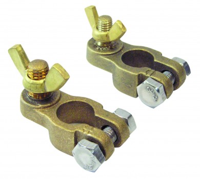 Bronze battery connection with SS