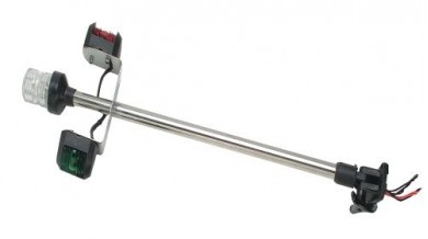 THREE -WAY POLE LIGHT WITH NYLON BASE-FOLDABLE WITH BLACK CELL