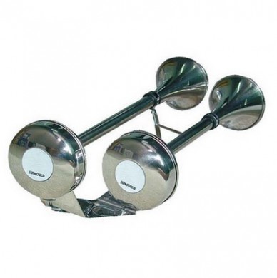 Double Electric Trumpet Horn inox 12V 112/116 dB