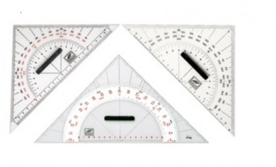 Perspex protractor triangle