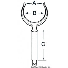 Chrome Brass Rowlock
